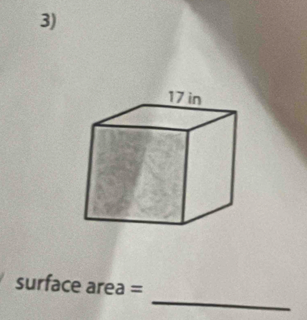 surface area =