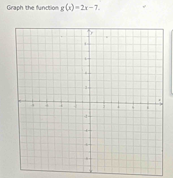 Graph the function g(x)=2x-7.