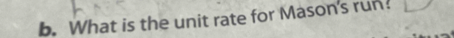 What is the unit rate for Mason's run!