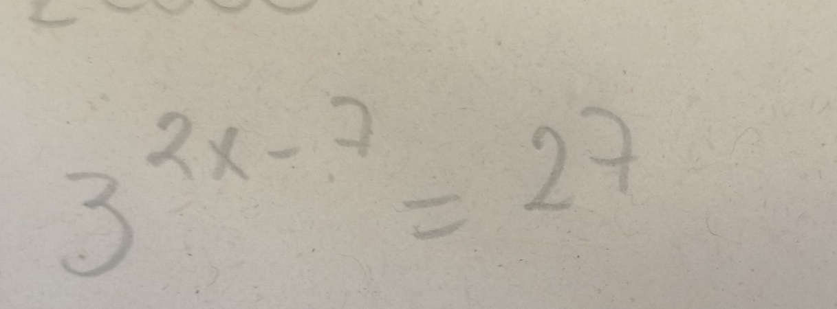 3^(2x-7)=27