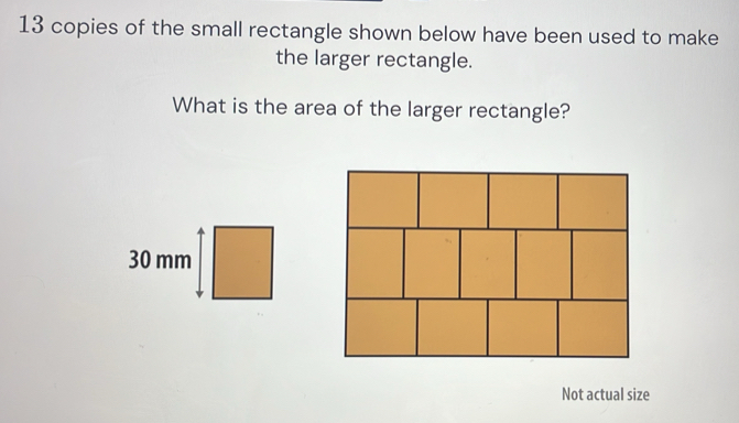 Resuelto:copies of the small rectangle shown below have been used to ...