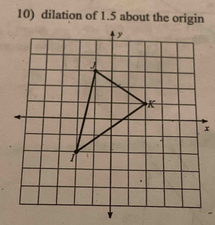 dilation of 1.5 about the origin
x