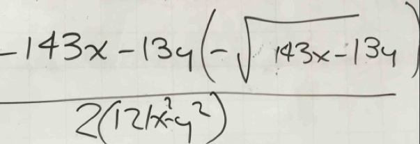  (-143x-13y(-sqrt(143x-13y)))/2(12k^2y^2) 