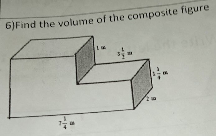 6)Find the volume of the composite figure