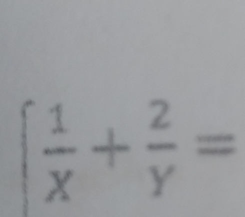   1/x + 2/y =