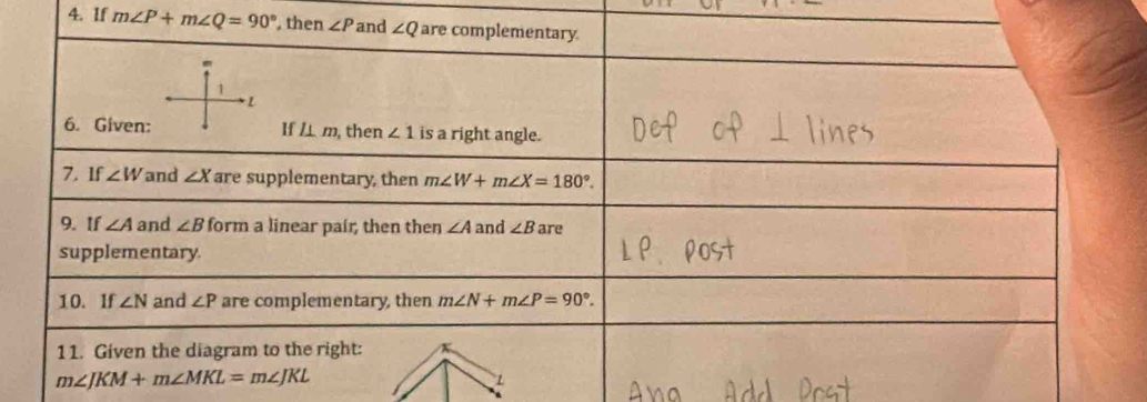 If m∠ P+m∠ Q=90°