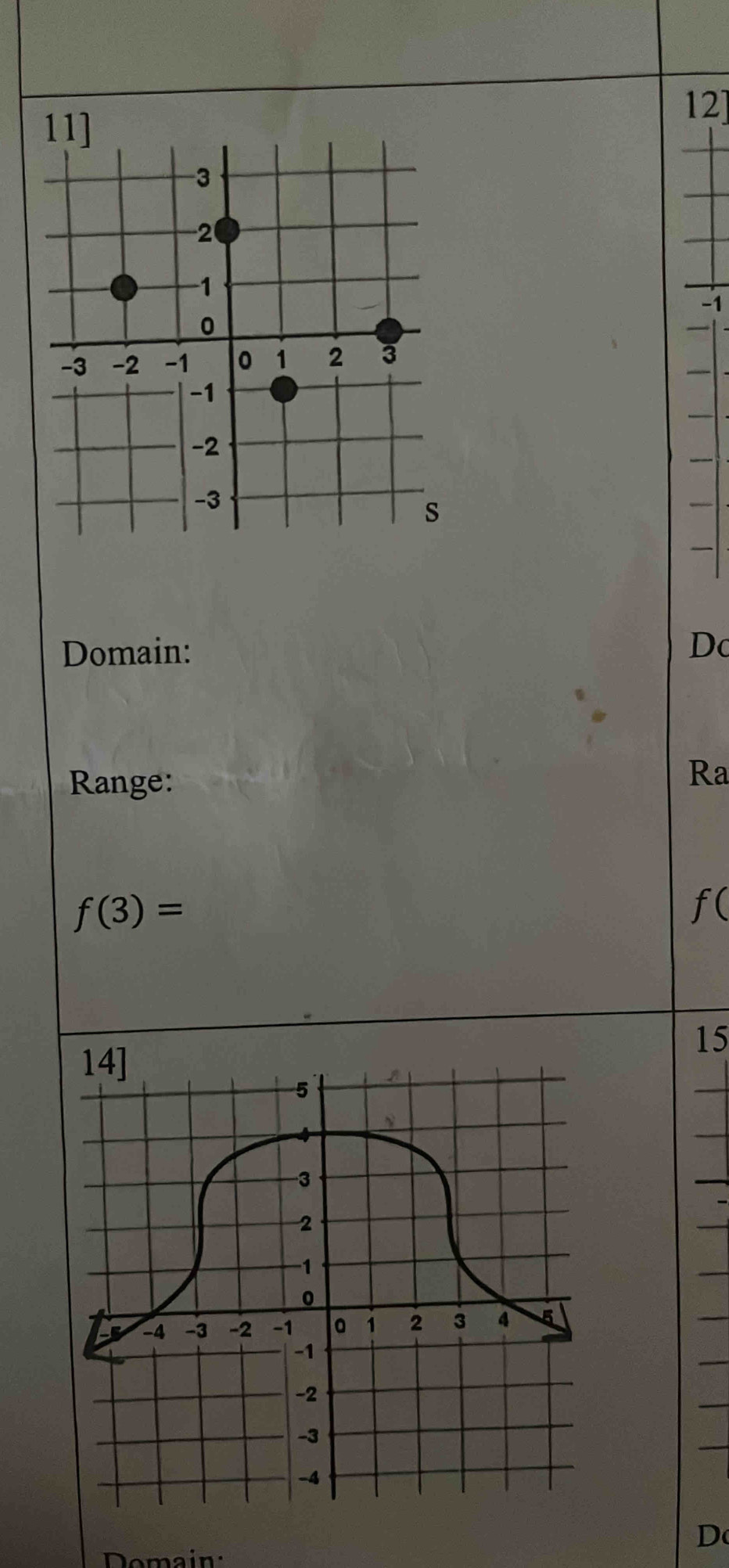 12] 
1 
Domain: Dc
Range: 
Ra
f(3)=
f(
15
D
Domain: