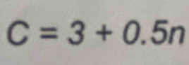 C=3+0.5n