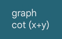 graph
cot (x+y)