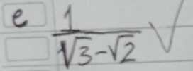  1/sqrt(3)-sqrt(2) V