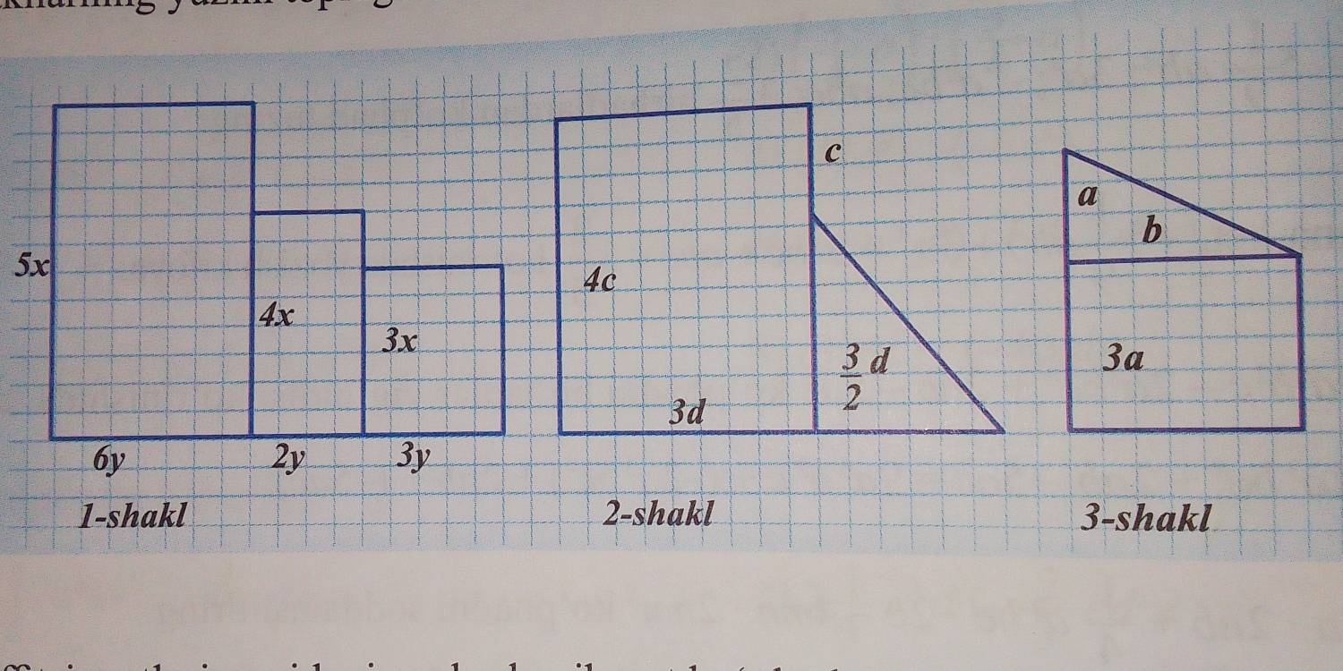 1-shakl 2-shakl 3-shakl