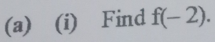 Find f(-2).