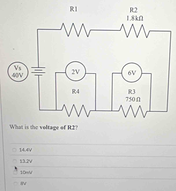 2?
14.4V
13.2V
10mV
8V