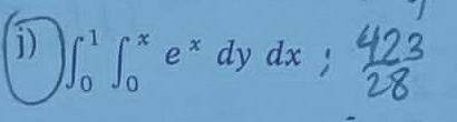 ∈t _0^(1∈t _0^x e^x)dydx 1