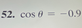 cos θ =-0.9