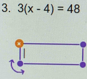 3(x-4)=48