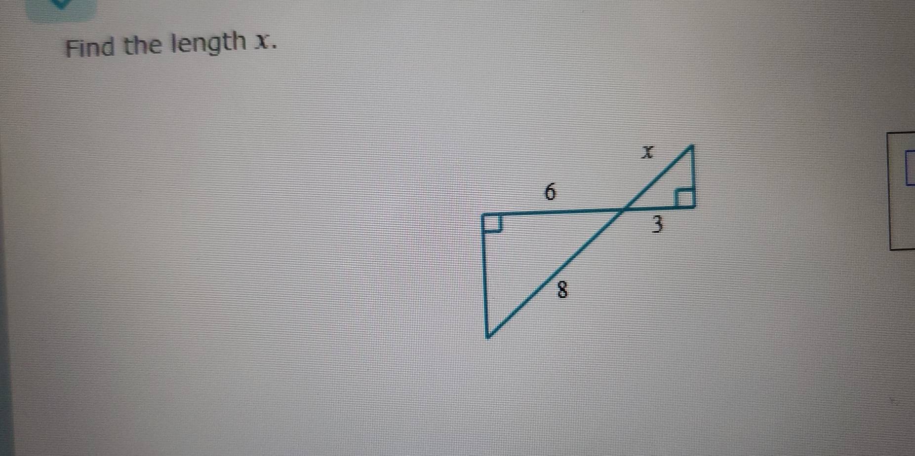 Find the length x.