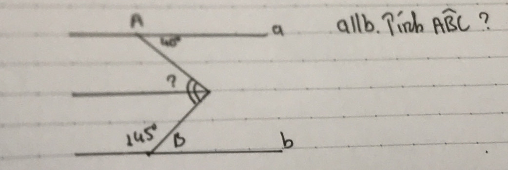 linh overline ABC ?
a||b.