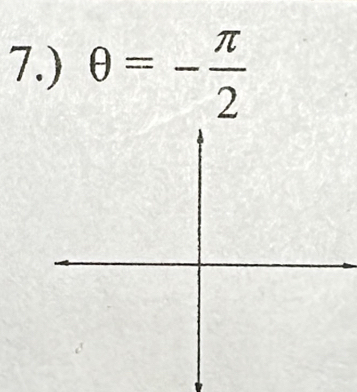 7.) θ =- π /2 