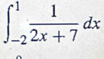 ∈t _(-2)^1 1/2x+7 dx