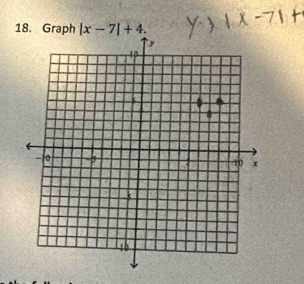 Graph |x-7|+4.