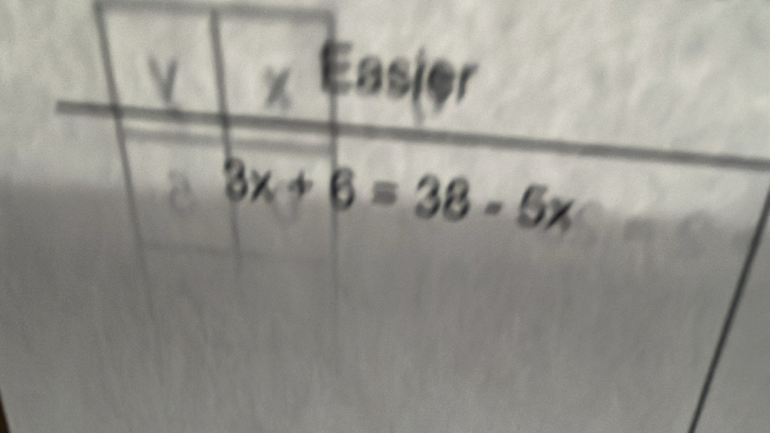 Easier

3x+6=38-5x