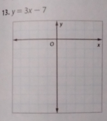 y=3x-7