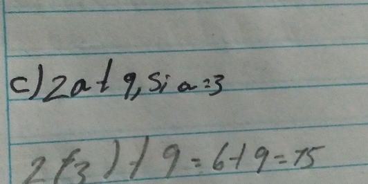 )2at9, sia=3
2(3)/3)/9=6+9