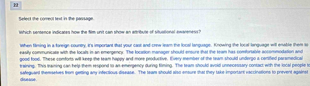 Solved: Select the correct text in the passage. Which sentence ...
