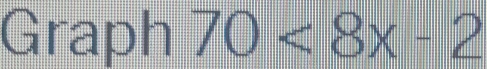 Graph 70<8x-2</tex>