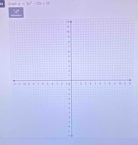 Graph y=2x^2-12x+10