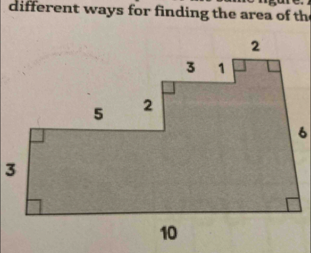 different ways for finding the area of th