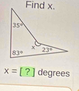 x=[?] degree AS