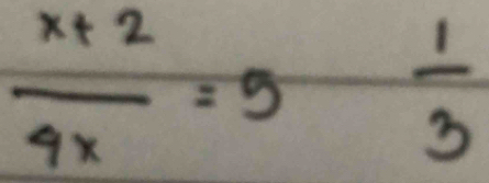  (x+2)/4x =5