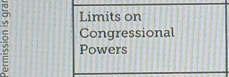 Limits on 
Congressional 
。 Powers