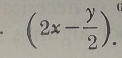 (2x- y/2 )^0.