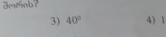 ammob? 
3) 40° 4) 1