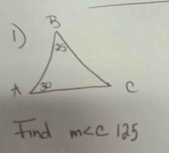 find m∠ C125