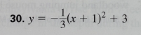 y=- 1/3 (x+1)^2+3