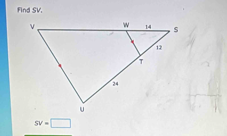 Find SV.
SV=□