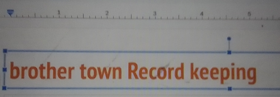 brother town Record keeping