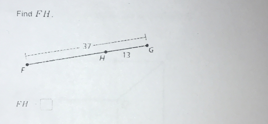 Find FH.
FH=□