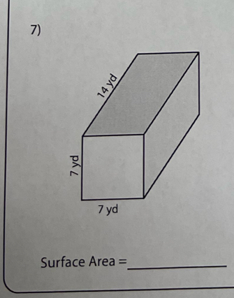 Surface Area =_