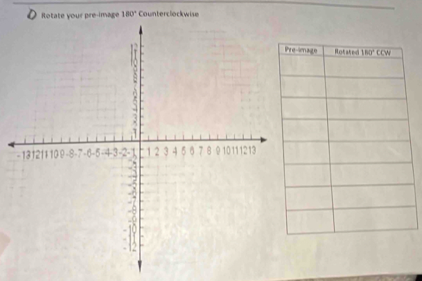 a Rotate your pre-image 180° Counterclockwise