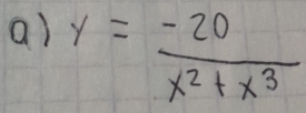 y= (-20)/x^2+x^3 