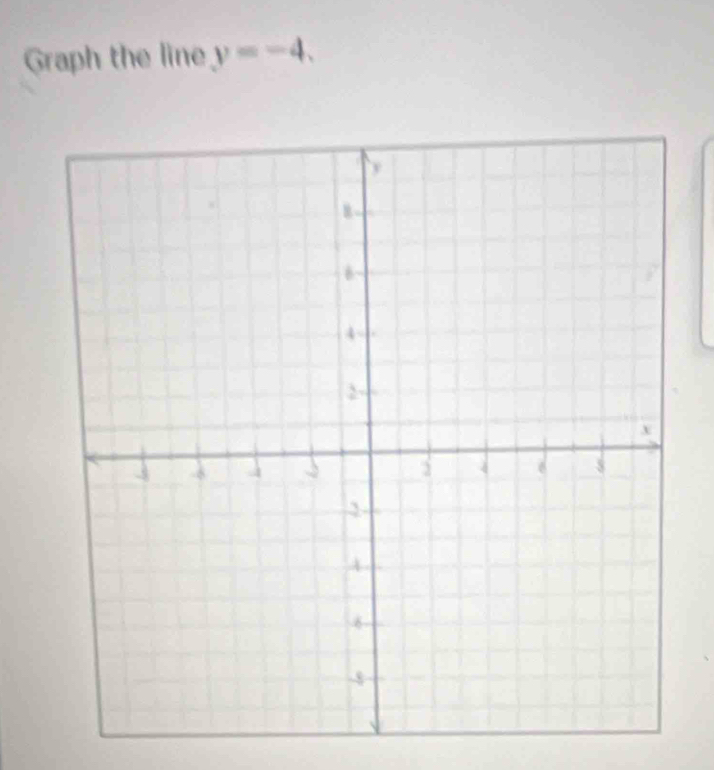 Graph the line y=-4.