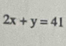 2x+y=41