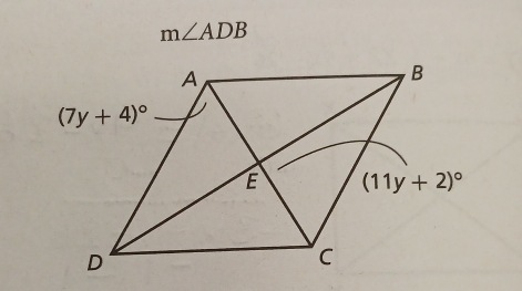 m∠ ADB