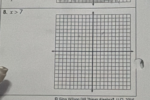 x>7
Gina Wilson (All Thingr Algebra )