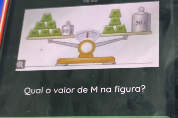 Qual o valor de M na figura?